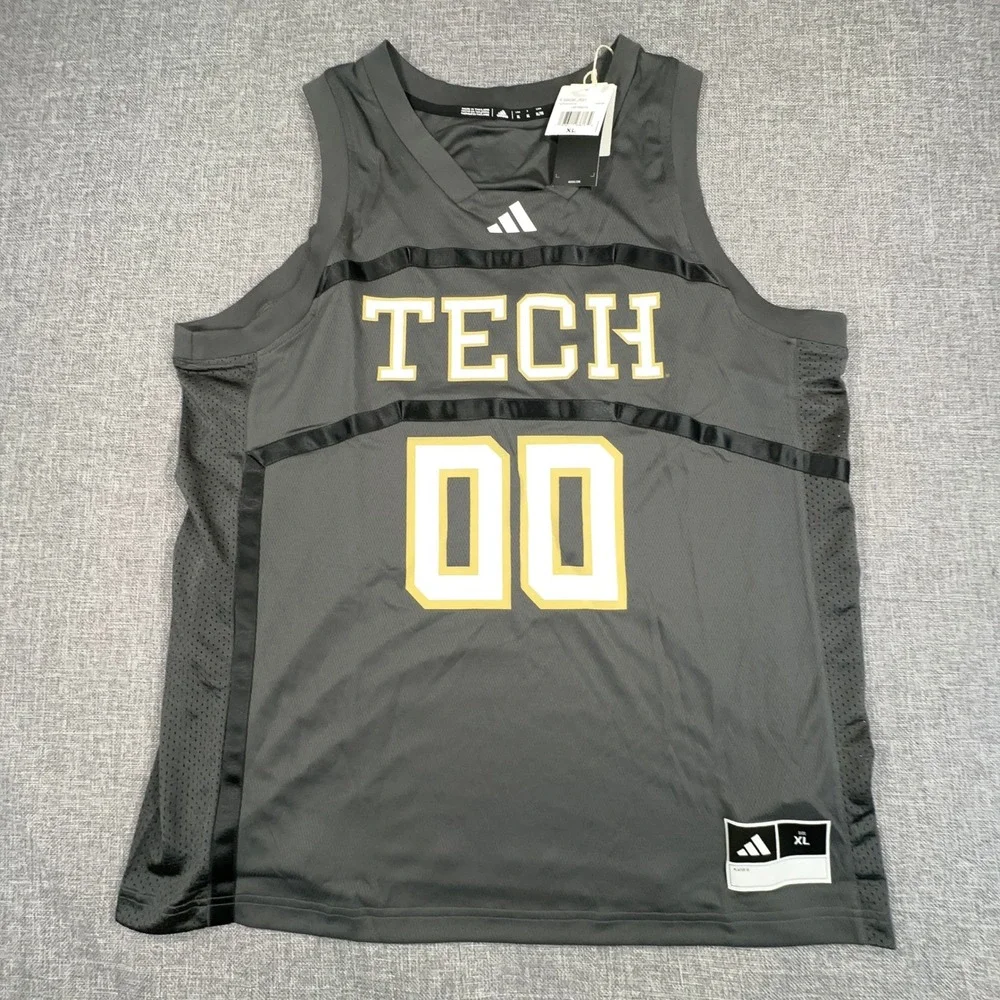 Adidas Georgia Tech #00 Swingman Basketball Jersey Mens XL Gray NCAA Gameday NEW
